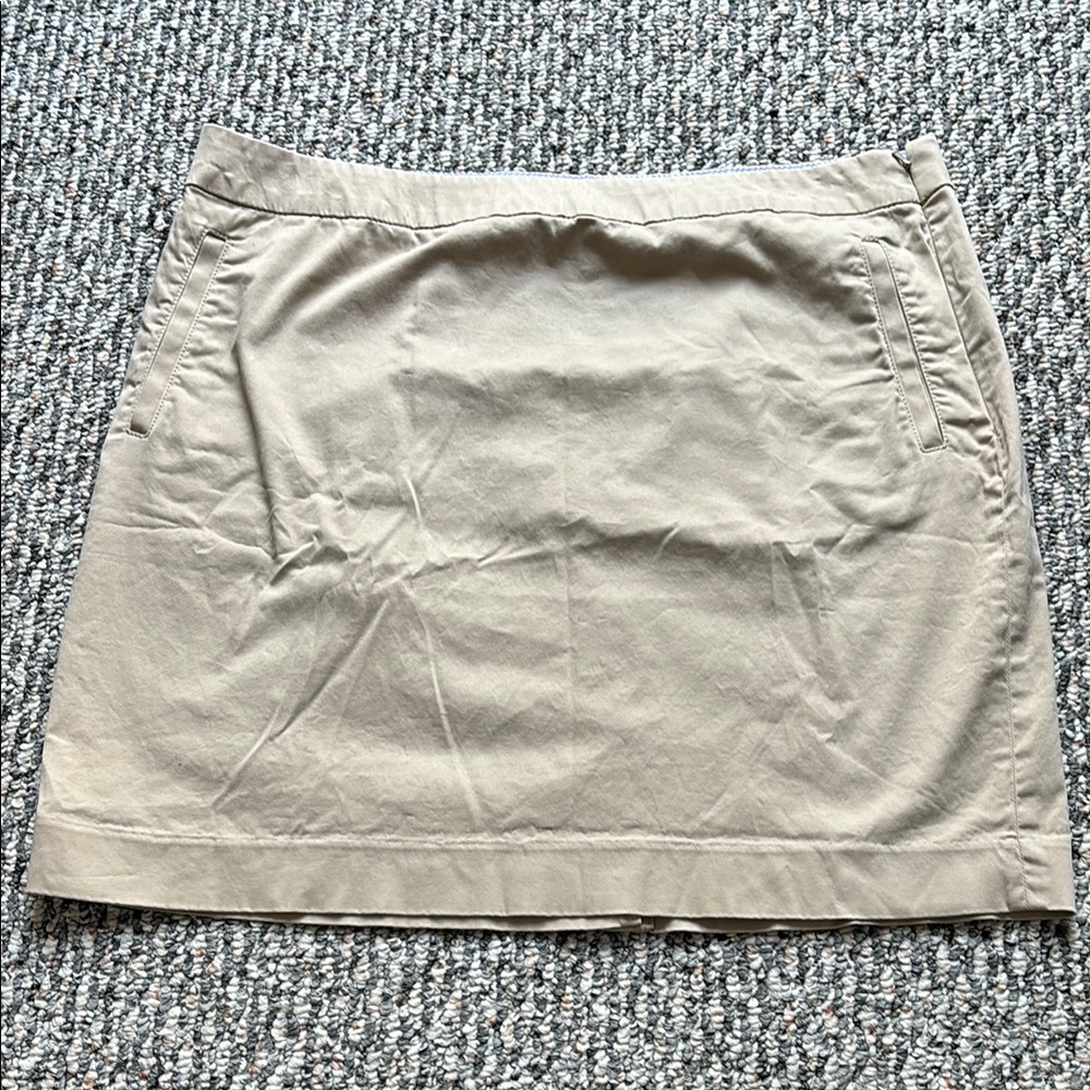 L.L. Bean Beige Mini Skirt